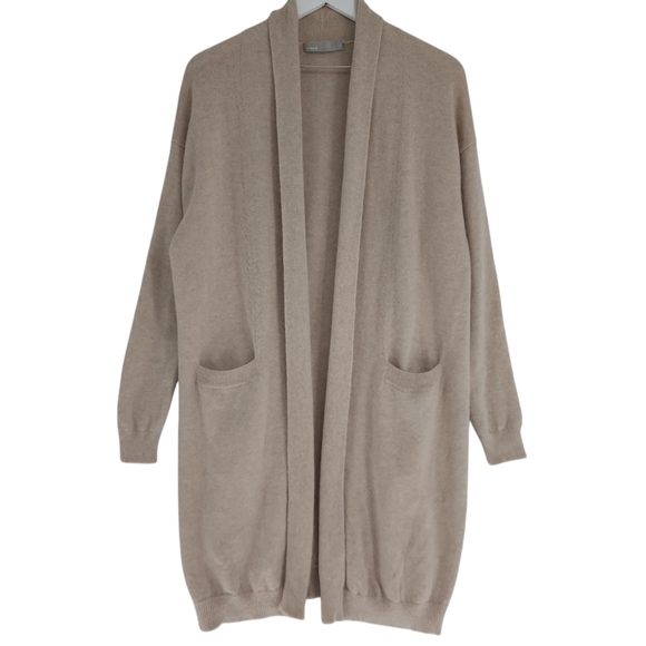 Vince Cashmere Open Front Cardigan Hip Length - Picture 1 of 8